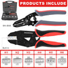 Knoweasy 8PCS Ratchet Crimping Tool Set with Automatic Wire Stripper