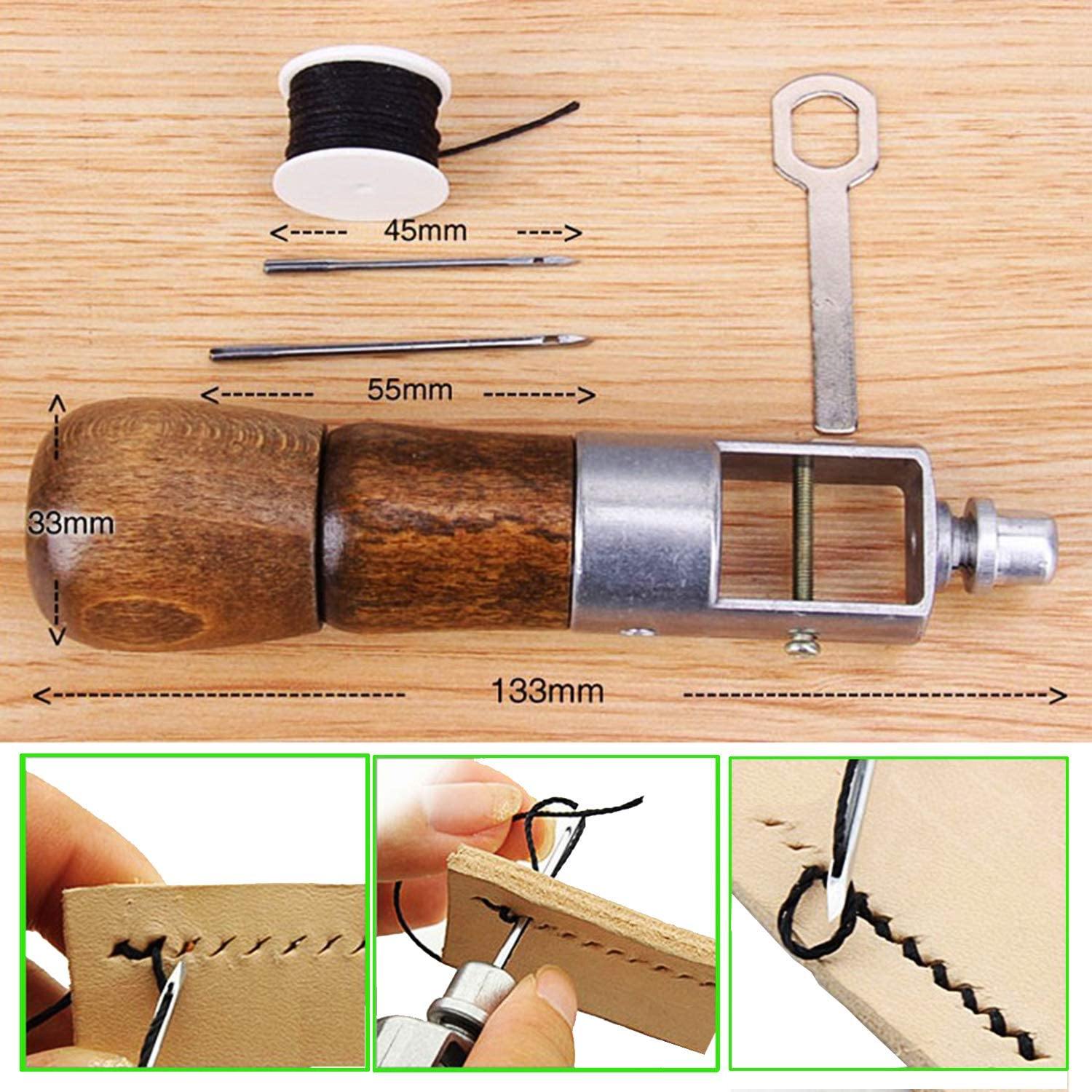 How To Use The Sewing Awl Kit On Leather 